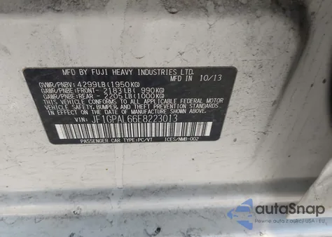 2014 Subaru Impreza 2.0I Sport Premium из США, поврежденный, VIN JF1GPAL66E8223013